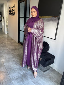 Shimmer Abaya set- Mauve